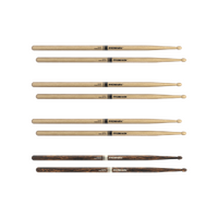 ProMark Rebound 5A Hickory Drumstick, Acorn Wood Tip, FireGrain Bonus 4-Pack