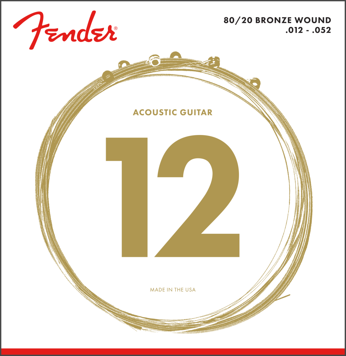 Fender 70L 80/20 Bronze 12-52 Acoustic Strings