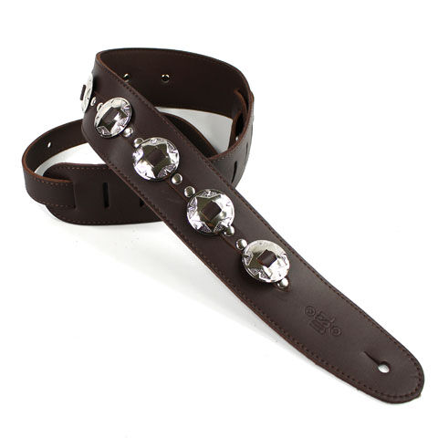 DSL CONCHO25-17-STAR Brown Leather Strap