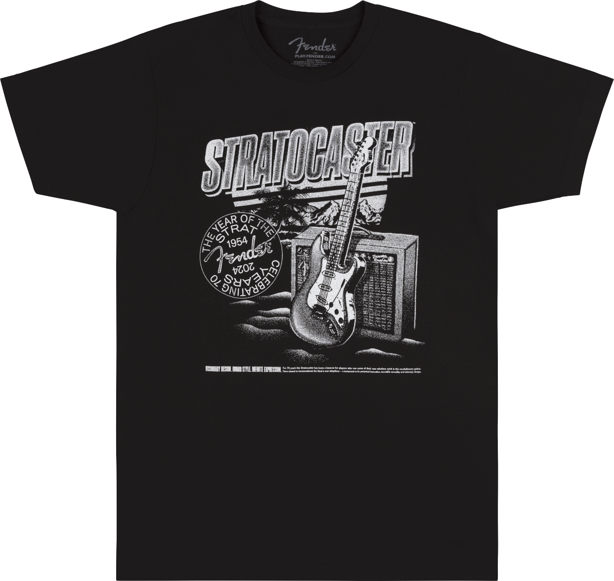 Stratocaster™ 70th Anniversary Tee - Black