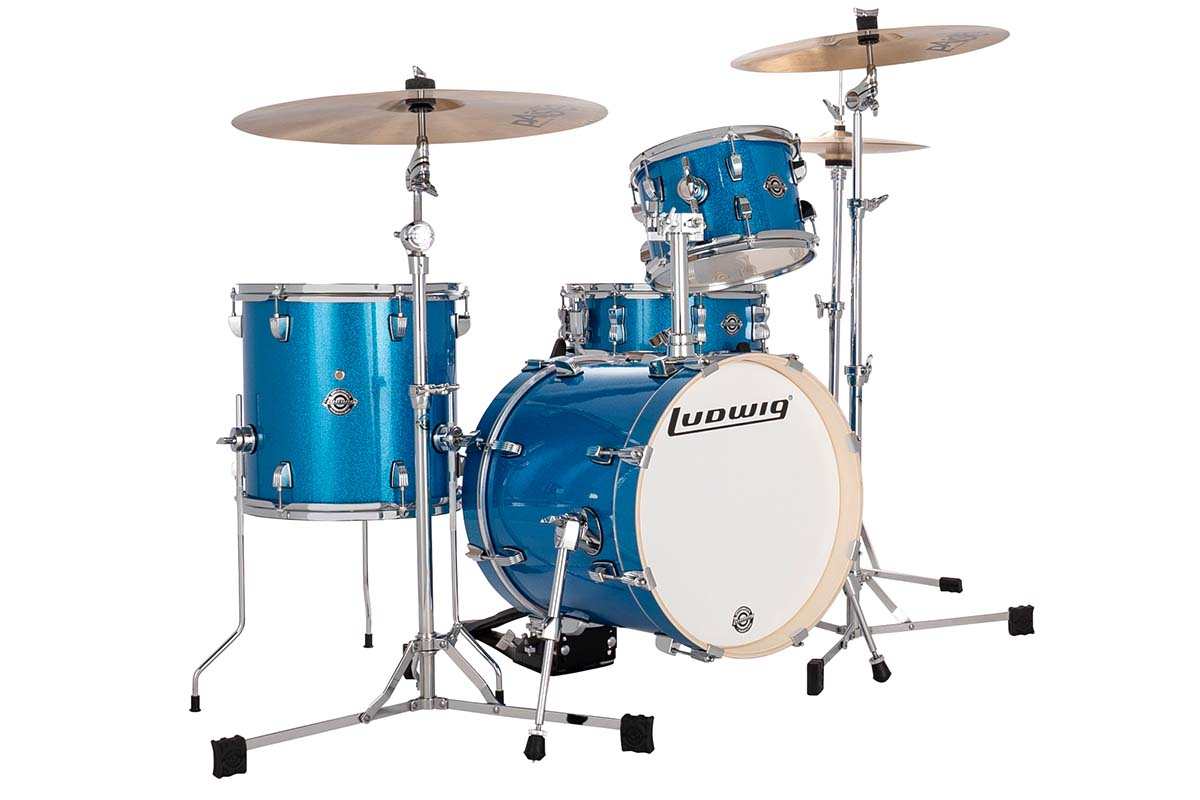 Ludwig Breakbeats 4 Piece Shell Pack in Blue Sparkle