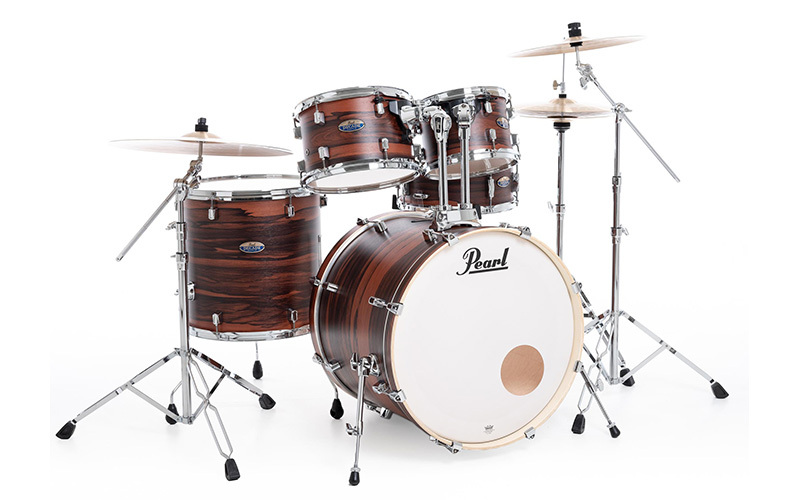 PEARL DECADE Maple 5 Pc Matte Dark Walnut Fusion Plus Drum Kit