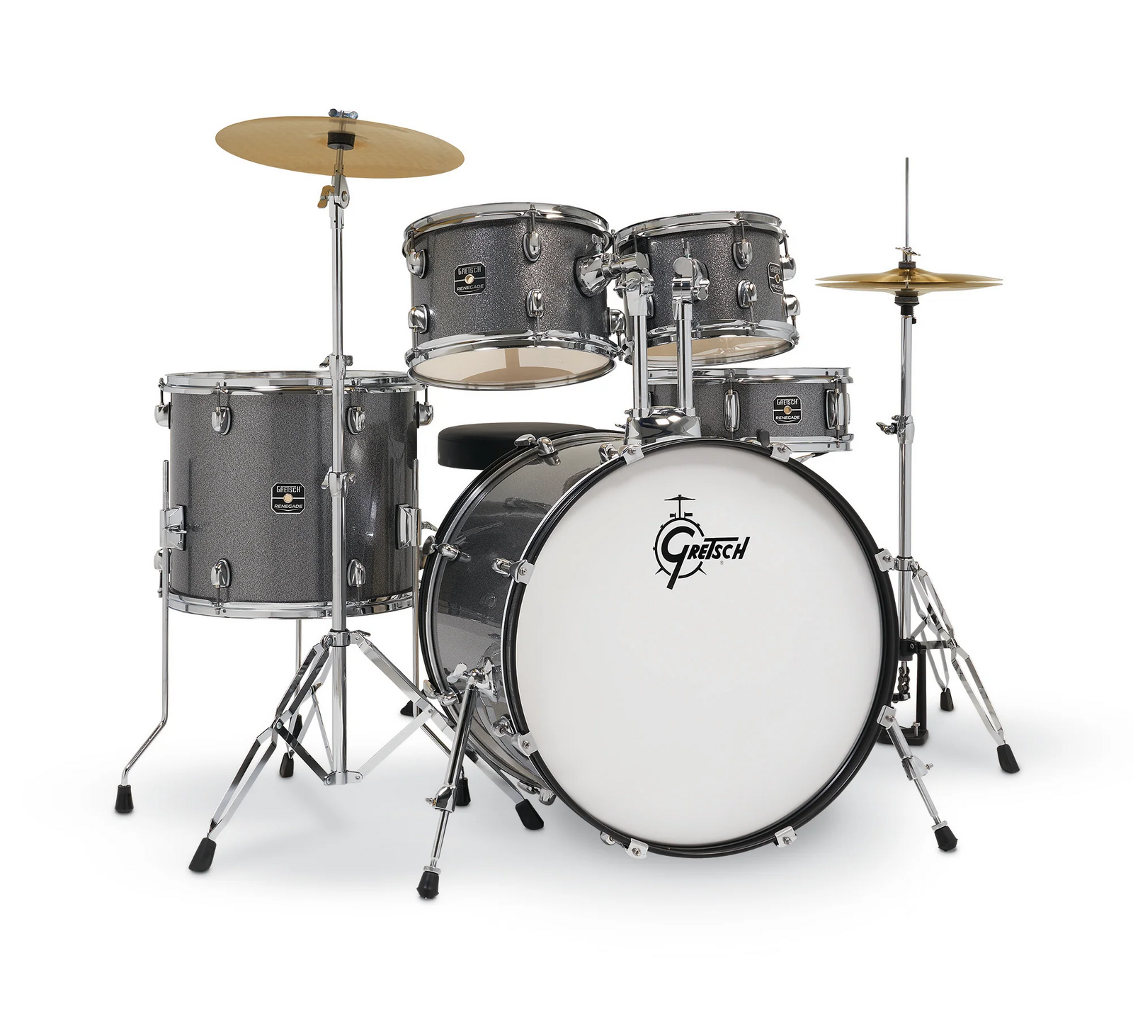Gretsch Renegade 5-Piece Drum Kit in Grey Sparkle