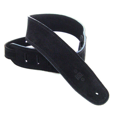 DSL 2.5" Leather Suede Guitar Strap - Black